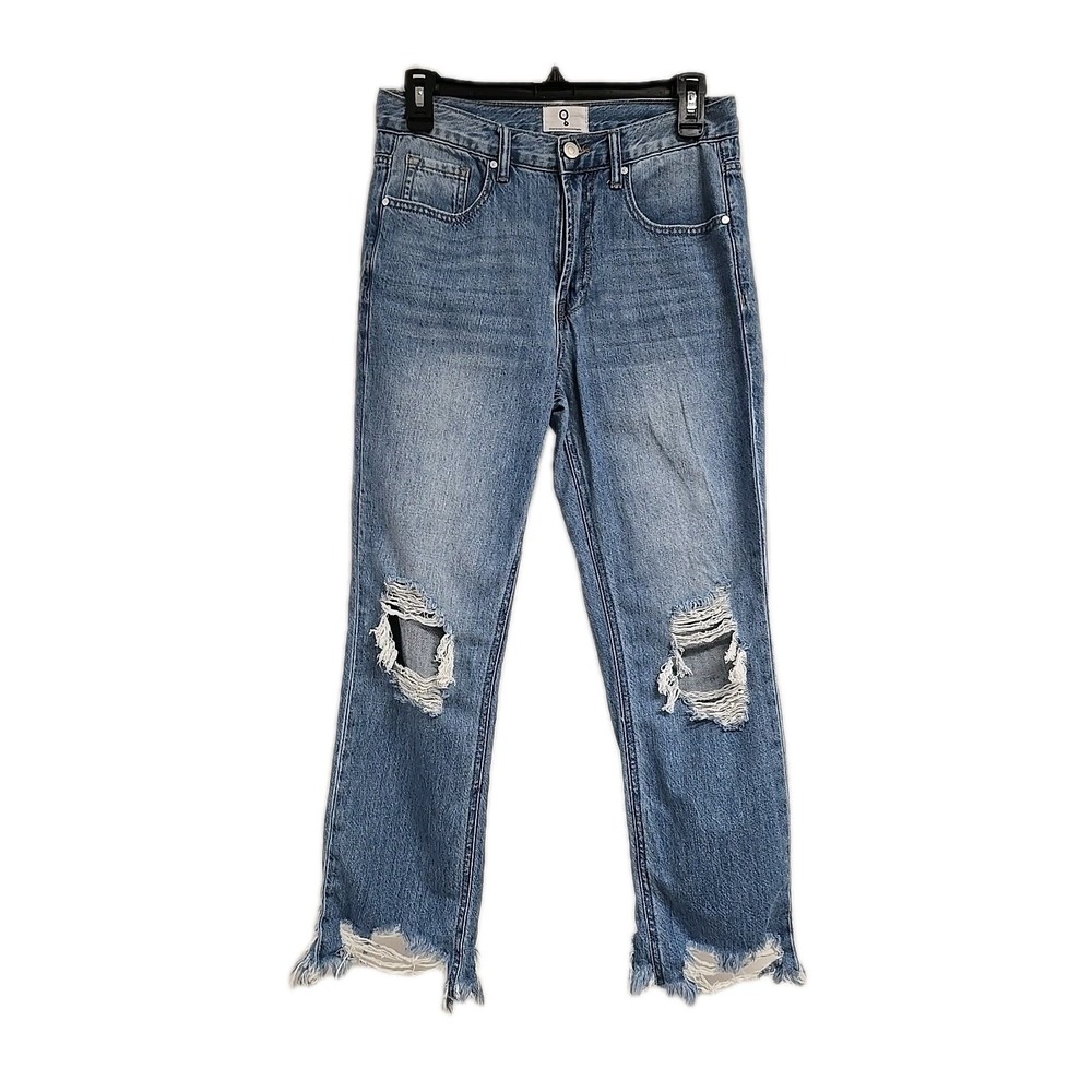 Insane Gene‎ Ripped Jeans Straight Leg Mid Rise Lightweight Women's Size 1/24